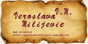 Veroslava Milijević vizit kartica